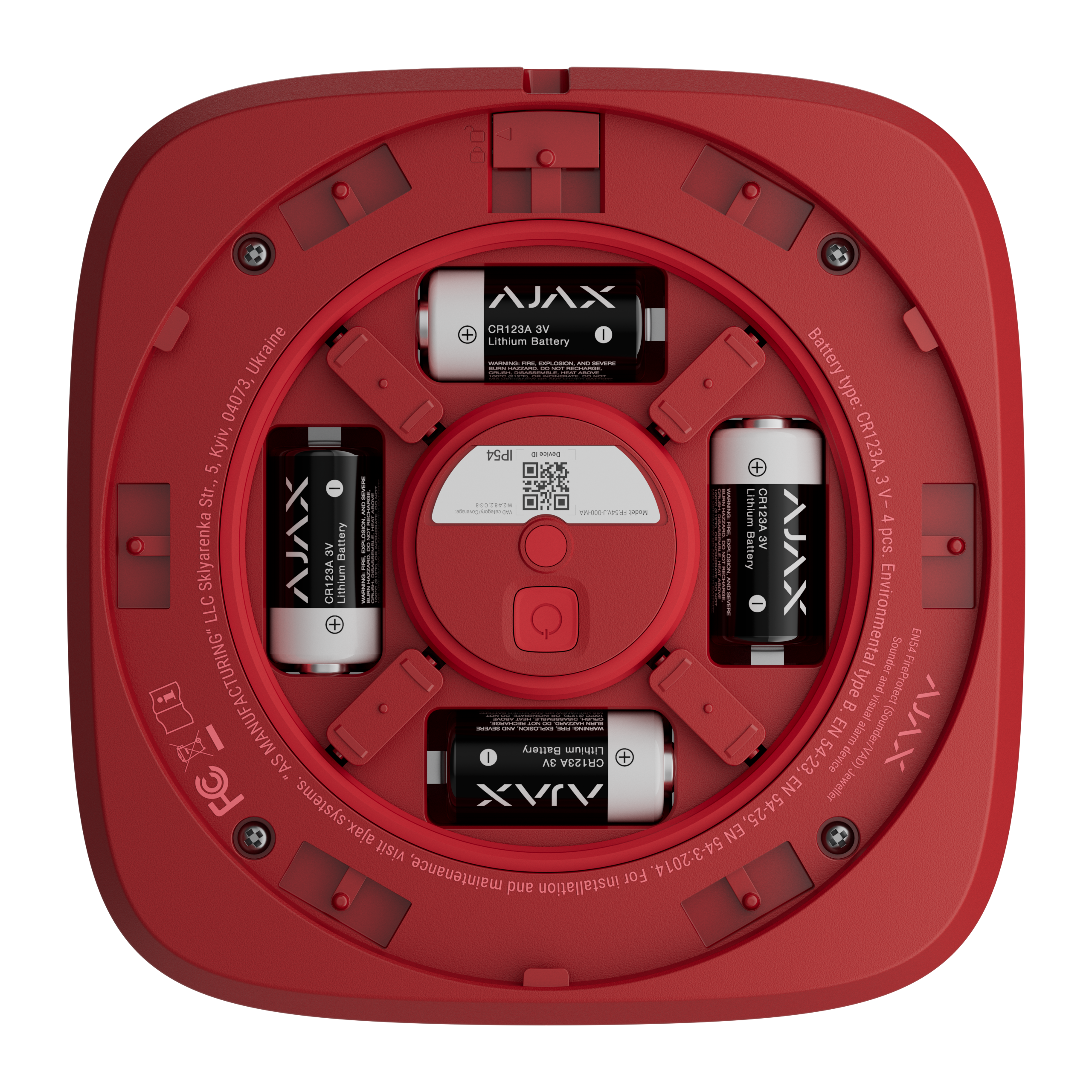 Ajax EN54 FireProtect (Sounder/VAD) red