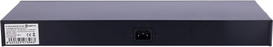 VIS Safire PoE-switch 16 x PoE + 2 GB Iink - 300W