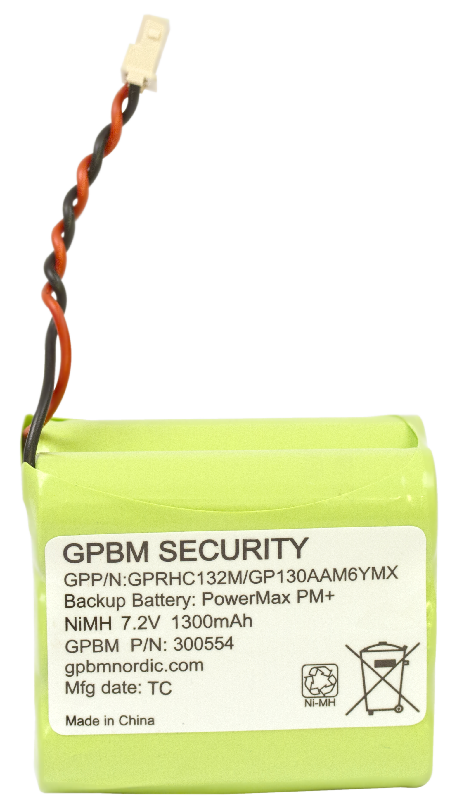 Batteripack till PM+/GSM-100 7,2V 1300mAh