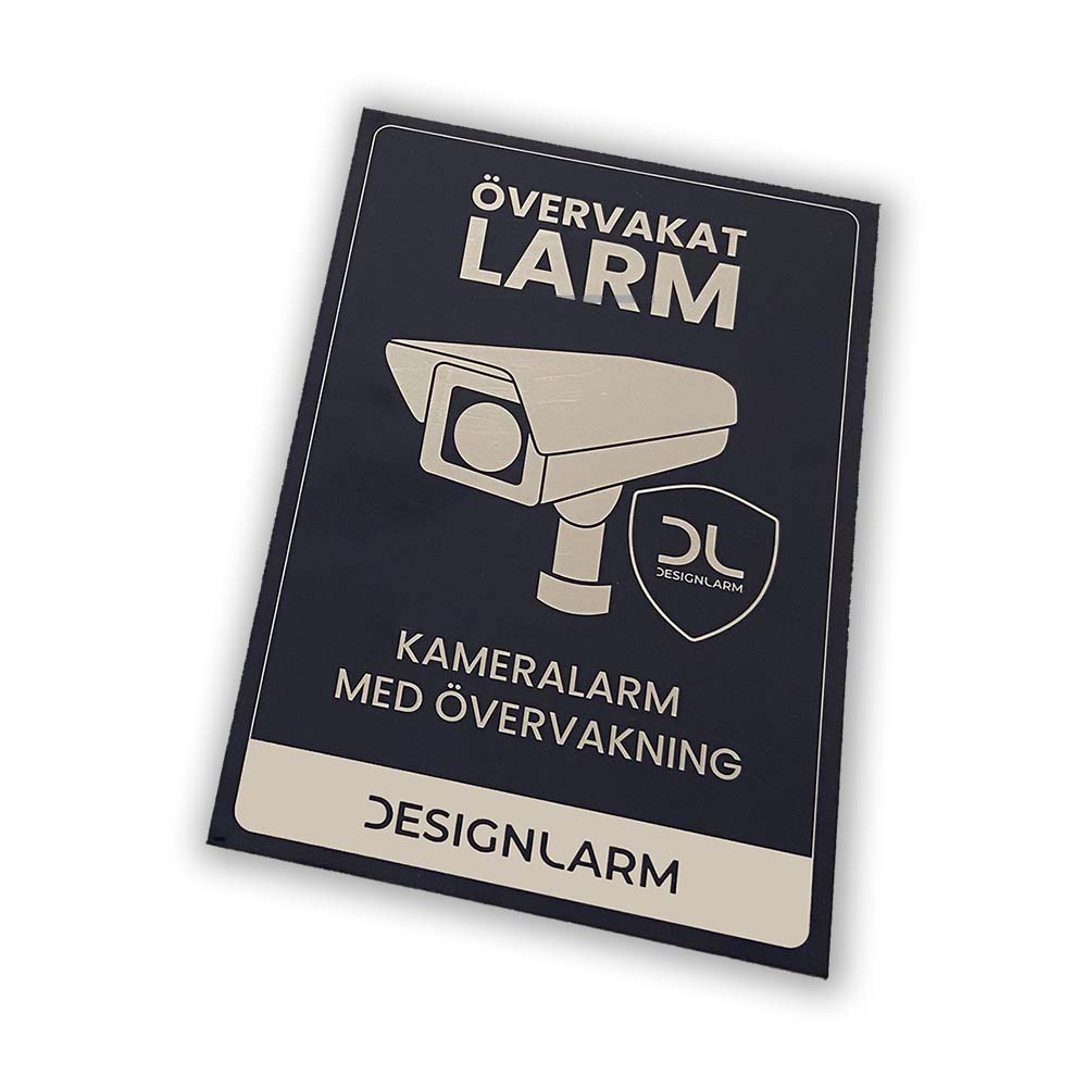 Designlarm Larmskylt i aluminium 