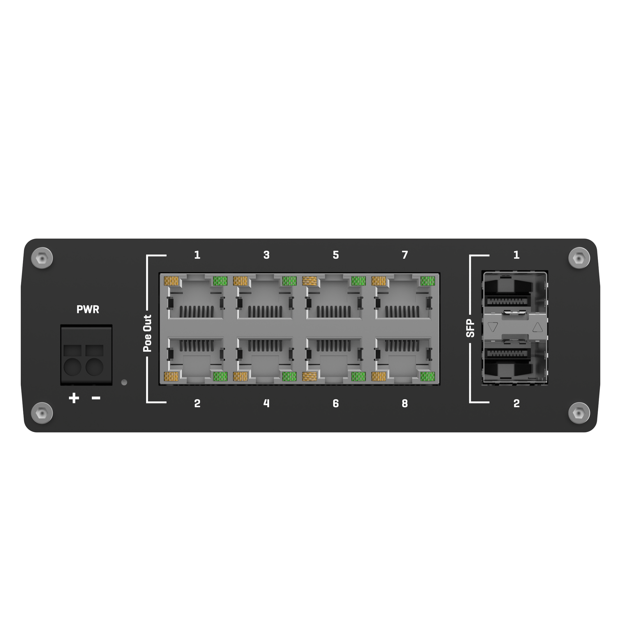 Teltonika TSW200 PoE+-switch, 8portar, 240W, 1Gbps